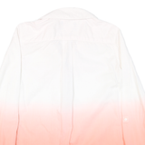 TOMMY HILFIGER Womens White & Pink Shirt XS Button Cotton Blend Casual