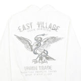 DKNY Mens White S Cotton Blend Casual Shirt East Village Print