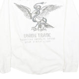 DKNY Mens White S Cotton Blend Casual Shirt East Village Print