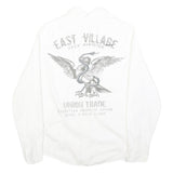 DKNY Mens White S Cotton Blend Casual Shirt East Village Print