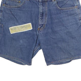 Womens Blue Cotton Denim Casual Shorts M W34 Comfortable Classic Fit Workwear