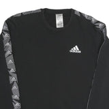 ADIDAS Mens Black Sweatshirt S Crew Neck Cotton Blend Sportswear