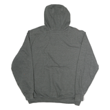 CARHARTT Mens Grey Hoodie L Cotton Logo Workwear Pullover Sweatshirt