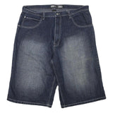 SOUTHPOLE Mens Shorts Blue Denim Casual XL W38 Graphic Pocket Detail