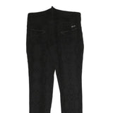 SEVEN7 Womens Cotton Blend Black Slim Skinny Trousers W30 L30 Stylish Zip