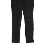 SEVEN7 Womens Cotton Blend Black Slim Skinny Trousers W30 L30 Stylish Zip