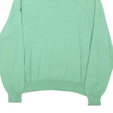 POLO RALPH LAUREN Mens Green Wool Patterned Pullover Jumper XL Zip Neck Cable