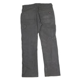 DICKIES Mens Cotton Black Regular Straight Trousers W32 L30 Workwear Zip Closure