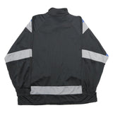 PLAYCREW Mens Black & Grey Blue Colourblock Polyester Zip Jacket XL Sports