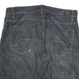 CRANE FIT Mens Shorts Blue Denim Casual M W40 Rolled Hem Cotton