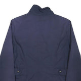 TOMMY HILFIGER Womens Navy Blue Jacket M Polyester Blend Zip Plain Casual