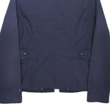 TOMMY HILFIGER Womens Navy Blue Jacket M Polyester Blend Zip Plain Casual