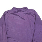 Womens Purple Plain Zip Jacket S Polyester Blend Casual Outerwear