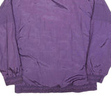 Womens Purple Plain Zip Jacket S Polyester Blend Casual Outerwear