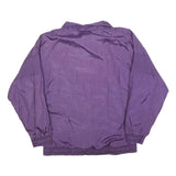 Womens Purple Plain Zip Jacket S Polyester Blend Casual Outerwear