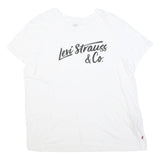 LEVI'S Womens White Levi Strauss & Co. Graphic T-Shirt XL Short Sleeve Crew Neck