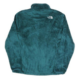 THE NORTH FACE Womens Teal Blue Fleece Jacket M Polyester Zip Soft Warm