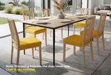 Anyseat Plain Yellow Stretch Chair Cover – Washable, Removable Dining & Kitchen Seat Protector