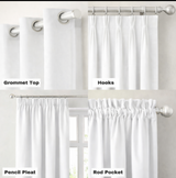 Anydrape White Luxury Retro Curtains – Modern Textured Drapes for Living Room, Bedroom & Dining Decor