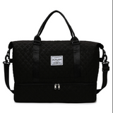 Anymom Mommy Diaper Bag Black Handbag for Mom Waterproof Tote Yoga Gym Wet Bag Large Capacity for Travel and Sports