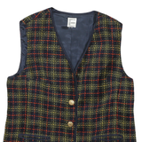 Womens Black Yellow & Red Plain Synthetic Button Jacket XL