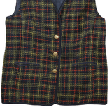 Womens Black Yellow & Red Plain Synthetic Button Jacket XL