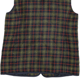 Womens Black Yellow & Red Plain Synthetic Button Jacket XL