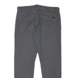 CALVIN KLEIN Mens Cotton Blend Grey Slim Straight Trousers W32 L28 Casual Zip