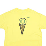 NIKE Mens Yellow Ice Cream Graphic T-Shirt XL Short Sleeve Crew Neck Cotton