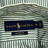 Ralph Lauren Striped Shirt - Medium Green Cotton