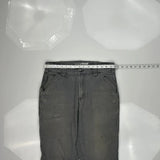 Carhartt Double Knee Carpenter Pants - 32W 31L Gray Cotton