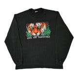 Eye On Survival Anvil Single Stitch Long Sleeve T-Shirt - 2XL Black Cotton