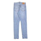 LEVI'S 501S Womens Jeans Blue Slim Skinny Denim Medium W25 L30 Distressed Zip