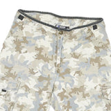 BECKUM Mens Shorts Beige Casual Camouflage M W36 3rd Edition Patches Cargo