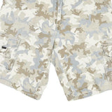 BECKUM Mens Shorts Beige Casual Camouflage M W36 3rd Edition Patches Cargo