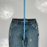Carhartt Double Knee Carpenter Jeans - 32W 33L Light Wash Cotton Blend