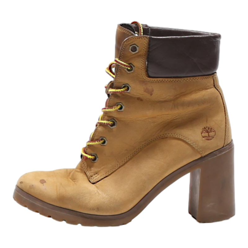 TIMBERLAND Lace-Up Boots Brown Leather Womens UK 3.5