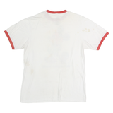 DISNEY Mens White Red Ringer Walt Disney World T-Shirt M Short Sleeve Crew Neck
