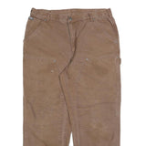 SOREL Mens Cotton Brown Relaxed W38 L29 Workwear Trousers Durable Zip Closure