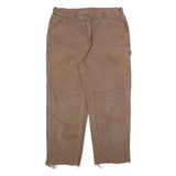 SOREL Mens Cotton Brown Relaxed W38 L29 Workwear Trousers Durable Zip Closure