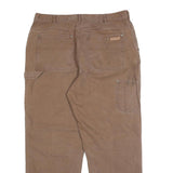 SOREL Mens Cotton Brown Relaxed W38 L29 Workwear Trousers Durable Zip Closure