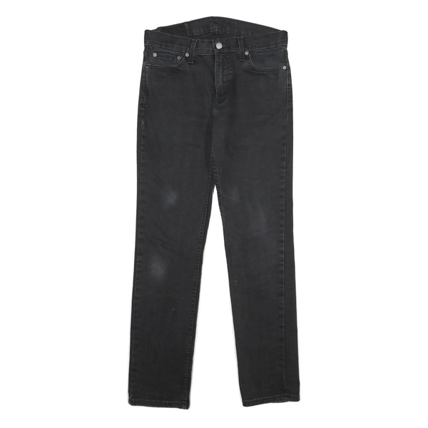 LEVI'S 511 Slim Mens Jeans Black Slim Skinny Denim Medium W30 L32 Zip
