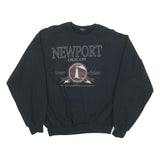 Womens Black Newport Oregon Cotton Blend Crew Neck Sweatshirt M Casual Comfort