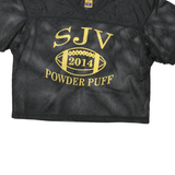 Mens Black SJV 2014 Powder Puff Graphic T-Shirt M Short Sleeve V-Neck Sports