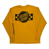 Skateboards Santa Cruz Graphic Long Sleeve T-Shirt - XL Yellow Cotton