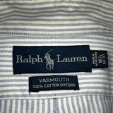 Ralph Lauren Striped Shirt - Large Blue Cotton