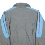 BRUGI Mens Grey & Blue Outdoor Jacket L Polyester Blend Zip Plain Casual