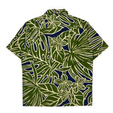 Malihini Floral Hawaiian Shirt - Large Blue Cotton