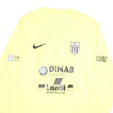 NIKE Mens Yellow & Black Football Shirt Long Sleeve Crew Neck Reulier 41