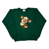 Tigger Disney Cartoon Sweatshirt - Small Green Cotton